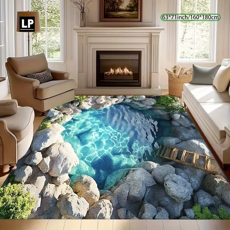 Tapis 3D pour salon, chambre d'enfant, cuisine, salle de bain, tapis de sol, tapis pour la maison, p