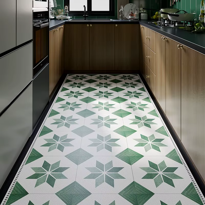 Tapis de cuisine en PVC, imperméable, antidérapant, résistant à l'huile, résistant à l'usure