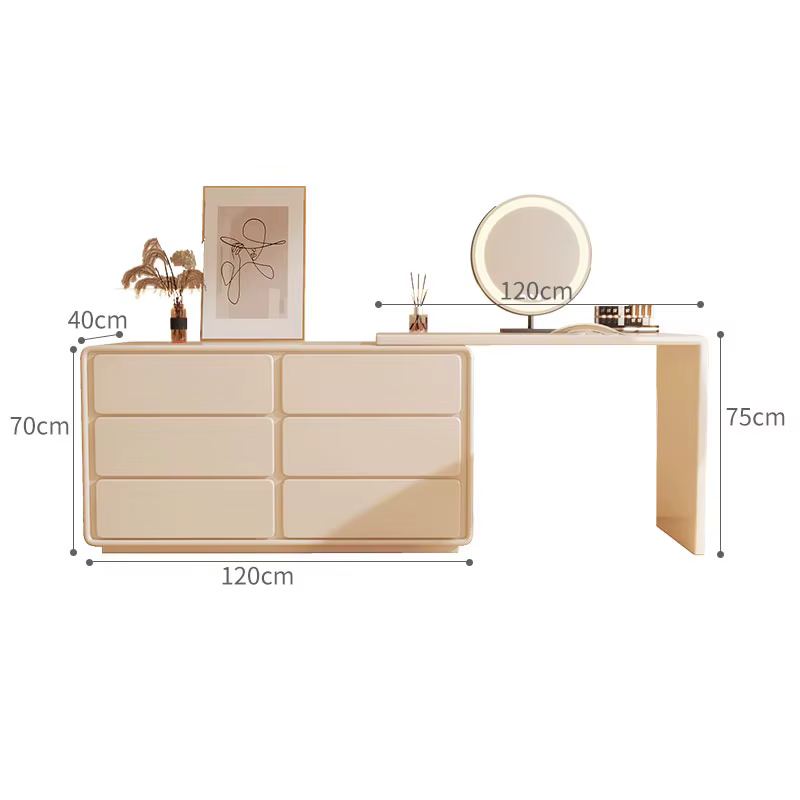 Coiffeuse d'angle moderne en ligne, combinaison gratuite, seau, meuble de chambre à coucher
