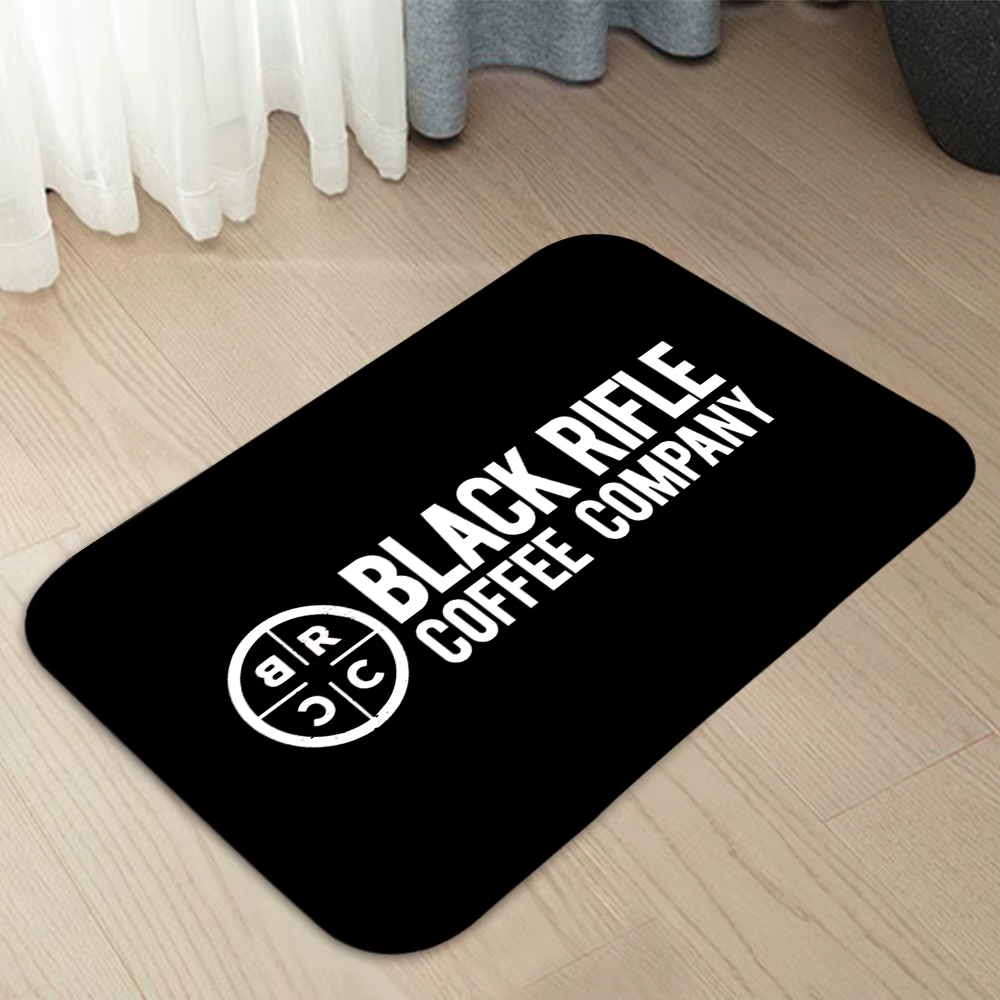 Paillasson noir Rifle Coffee Company, pour maison, porte d'entrée, décor moderne, tapis de sol de sa
