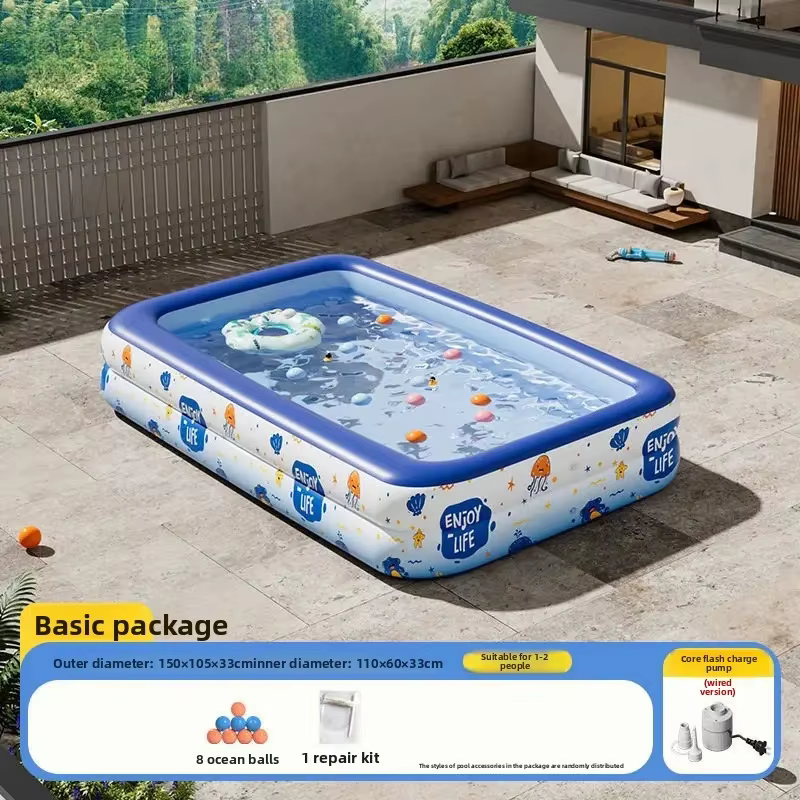 Piscine gonflable familiale Wild Horse Village pour enfants et bébés, grande piscine pliable d'extér