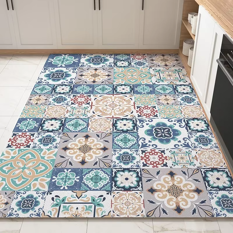 Tapis De cuisine antidérapants tapis De cuisine en vinyle tapis De sol imperméable pour cuisine déco