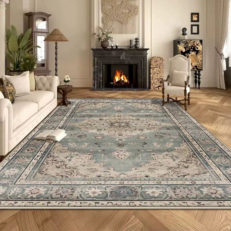 Grand tapis bohème rétro pour salon, chambre à coucher, canapé, Table basse, antidérapant, facile à 