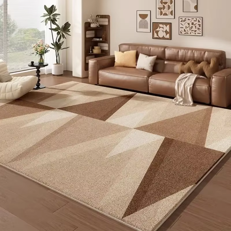 Tapis de salon couleur crème, luxe léger, décoration intérieure, tapis de chambre, grande taille, ta