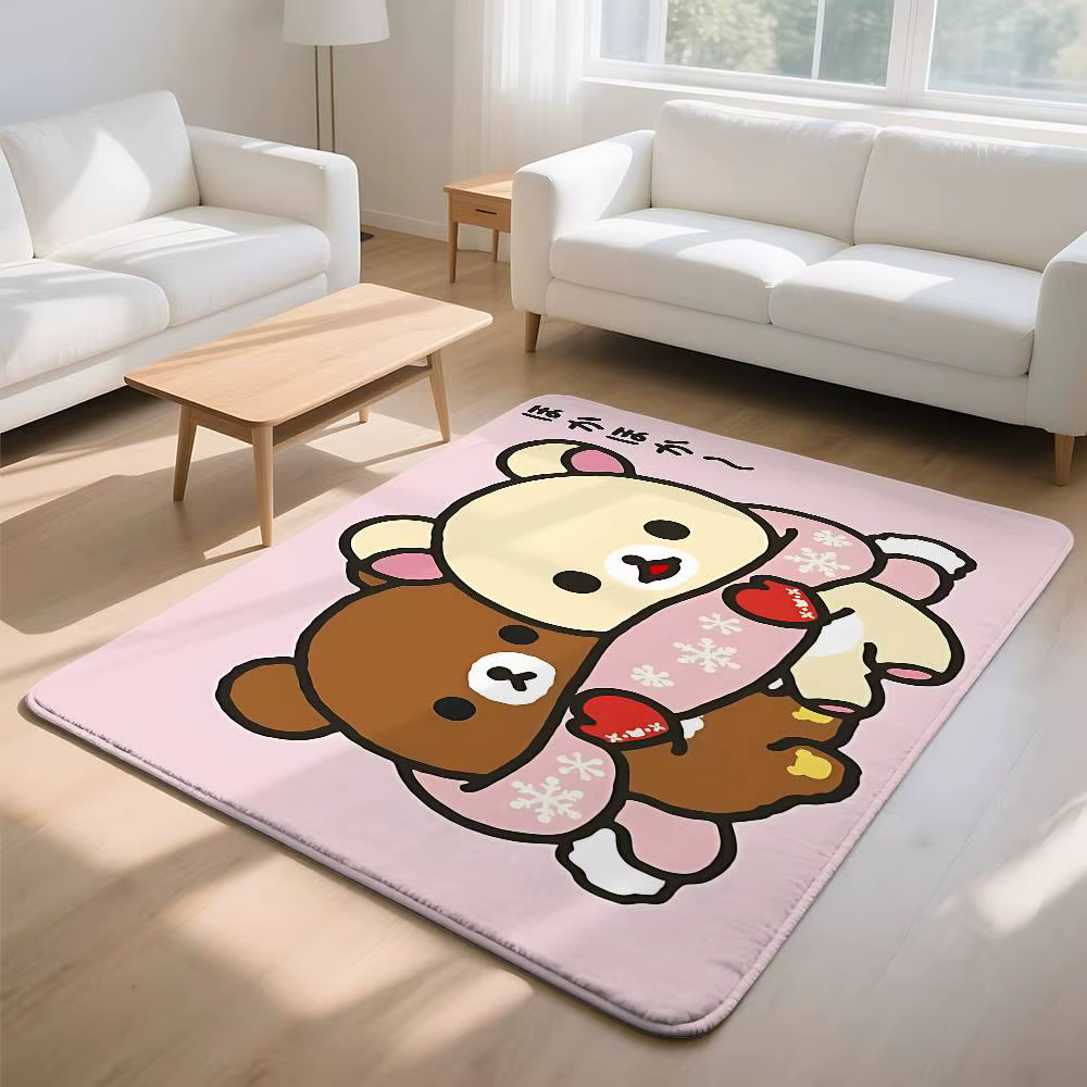 Dessin animé h-rilakkumas Kawaii tapis de sol salle de bain tapis absorbant Simple porte résistant à