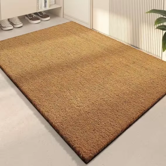 Tapis de porte marron durable antidérapant pour entrée, tapis de sol pour porte d'entrée, patio, vér