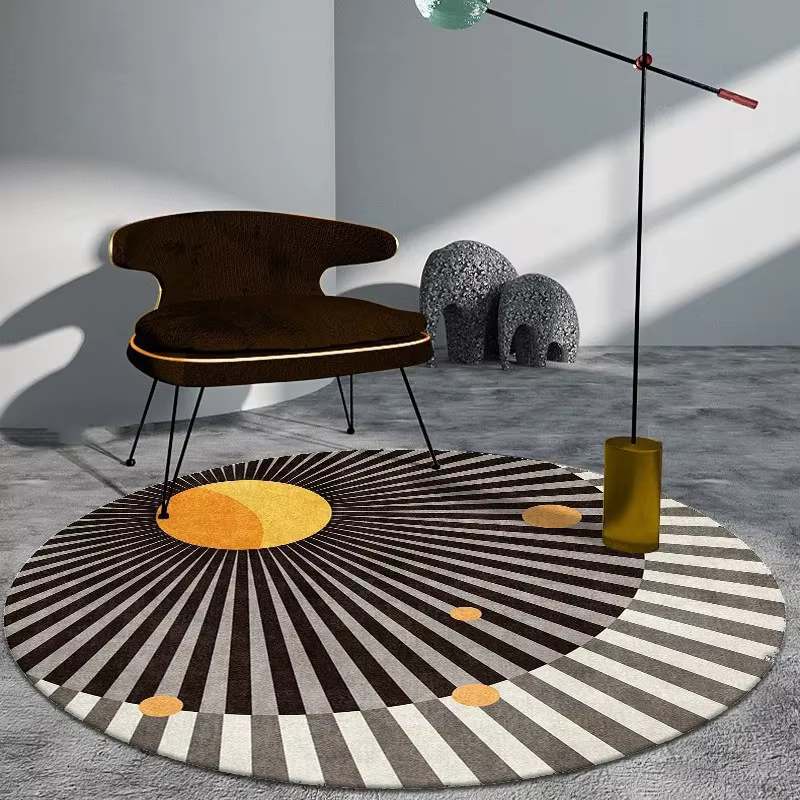 Tapis rond insonorisant et anti-salissure pour bureau, chaise pivotante, table à bascule, chambre d'