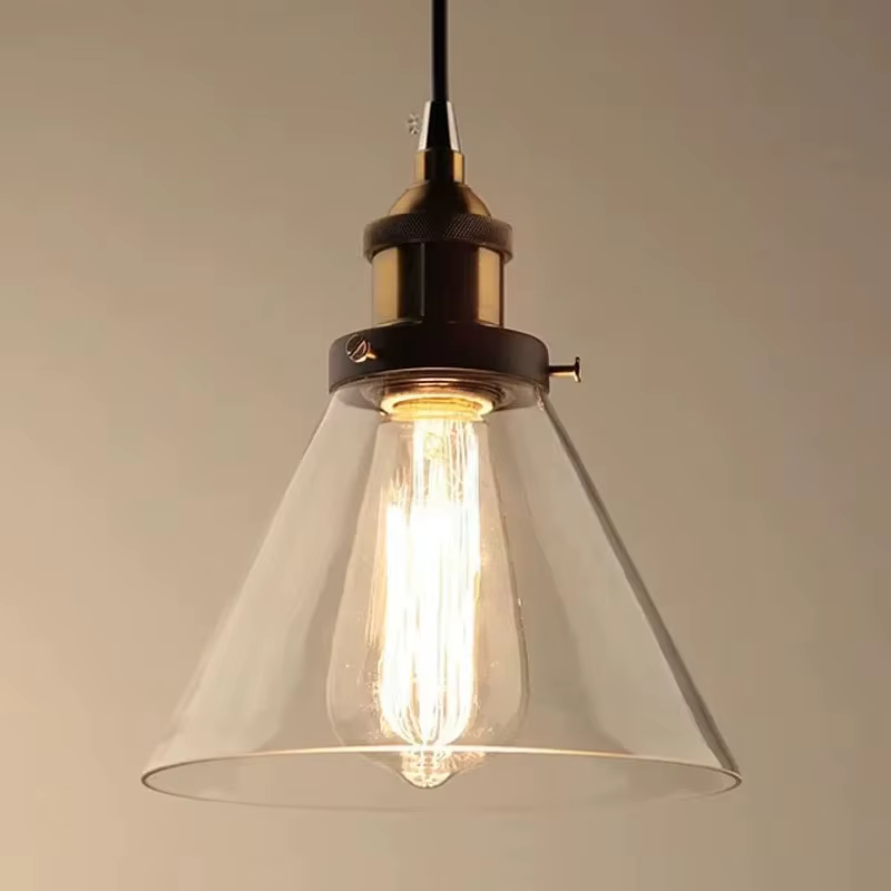 Le Loft nordique moderne chambre suspension avec clair gris ambre Vintage pendentif lumières salle à