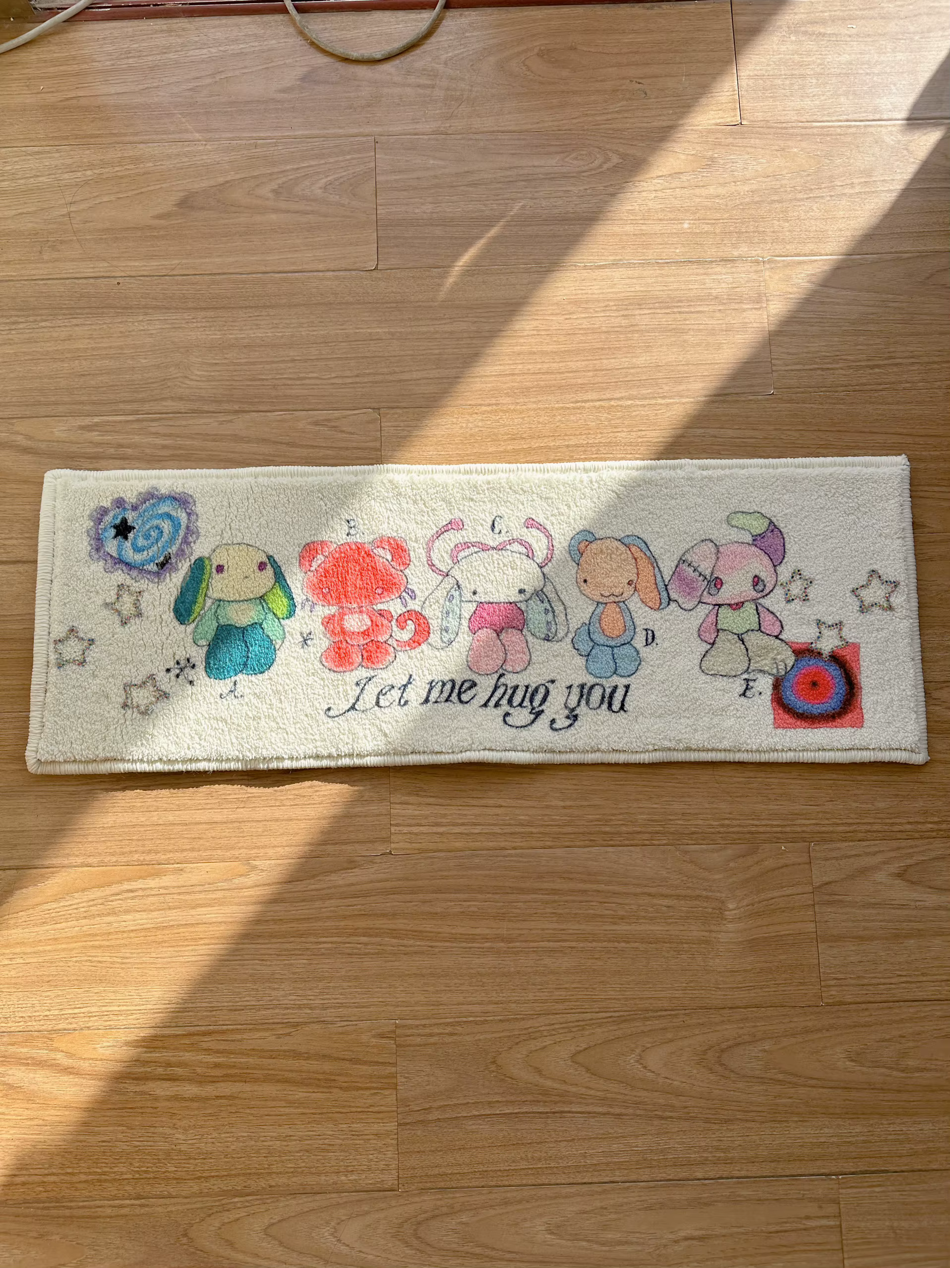 VIKAMA Tapis de dessin animé mignon – Tapis de chevet en fibre synthétique semblable à une laine pou