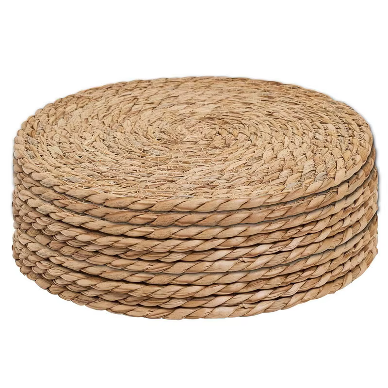 Napperons ronds en rotin tissé à la main, tapis isolant thermique, tapis de Table tissés naturels po
