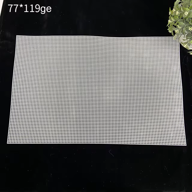 Crochet de fil de tapis de sac en tissu de maille en plastique, fournitures artisanales, crochet de