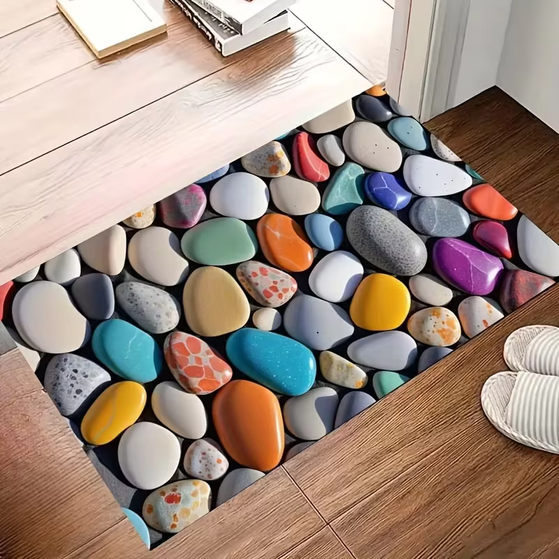 Tapis d'entrée Rose Rose, tapis de bienvenue pour la maison, tapis de sol souple antidérapant, paill