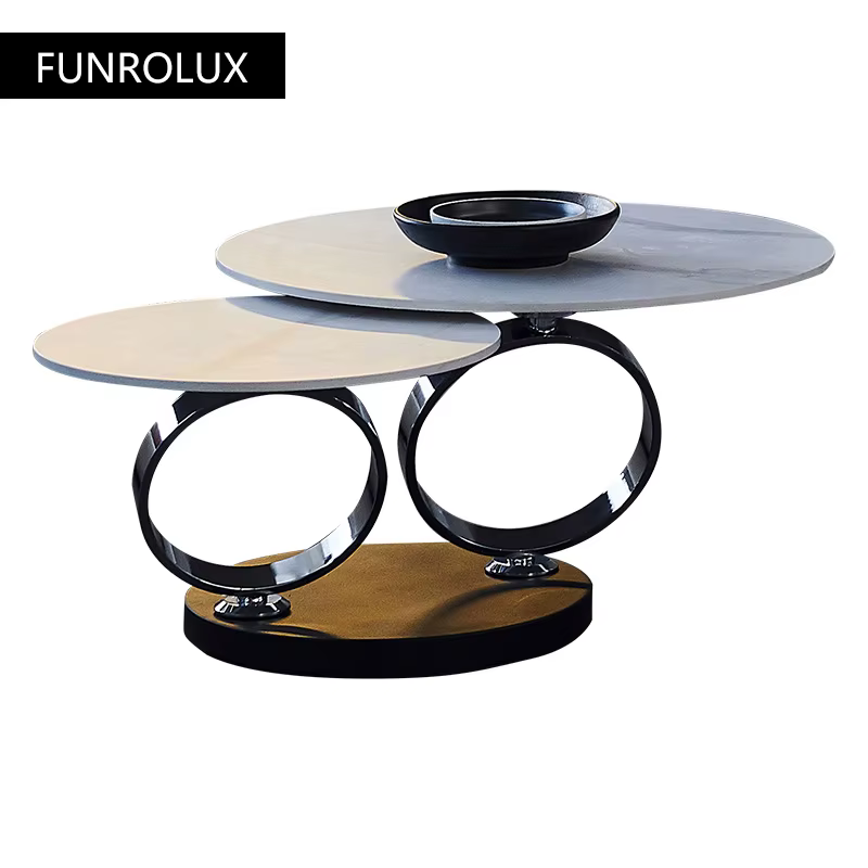Table basse ronde en marbre, minimalistes modernes, table à thé créative, maison, petit appartement,