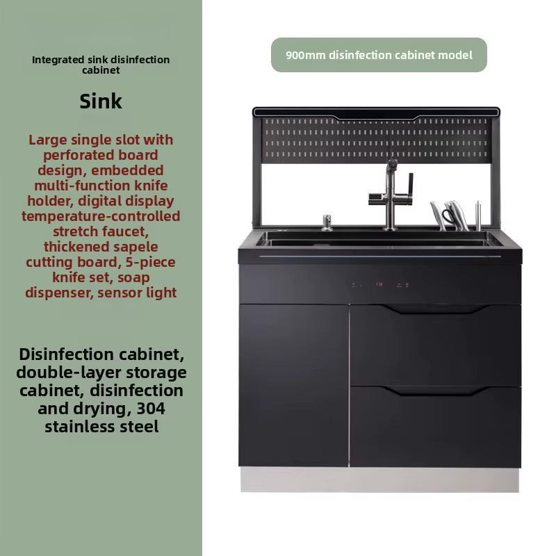 Panneau de trous intégré de conception pour armoire automatique avec meubles de cuisine d'évier inté