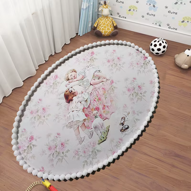 Tapis décoratif narpour salon, tapis de maison, chaise, polymères de sol, chambre d'enfant, fille mi