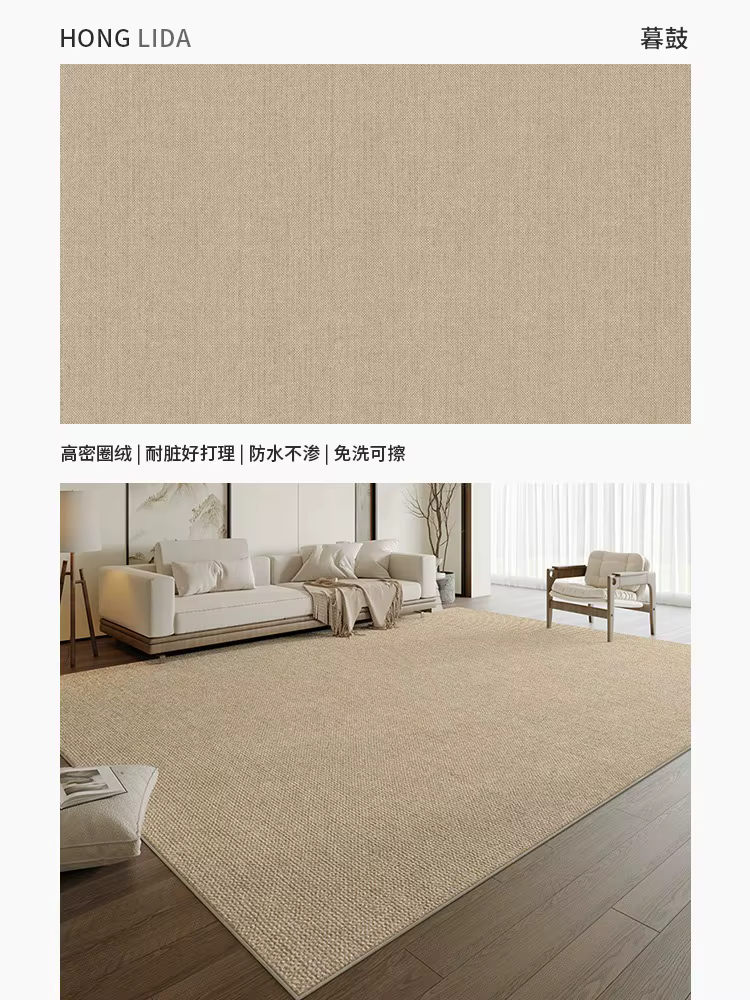 Tapis de grande taille pour salon, style nordique, résistant à la saleté, pour canapé et table basse
