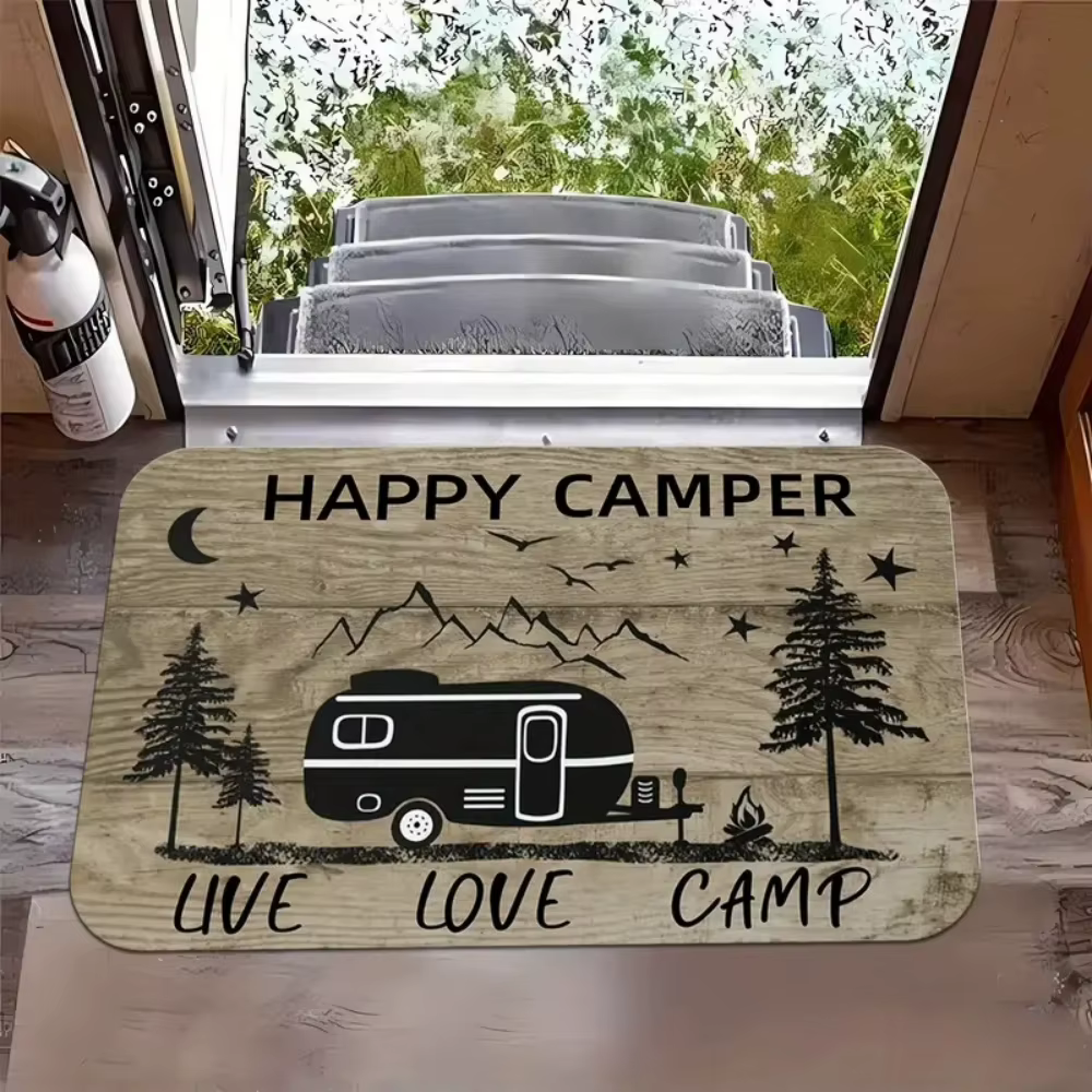 Tapis de bienvenue pour camping-car, idéal pour salon, cuisine, intérieur, extérieur, entrée, lavabl