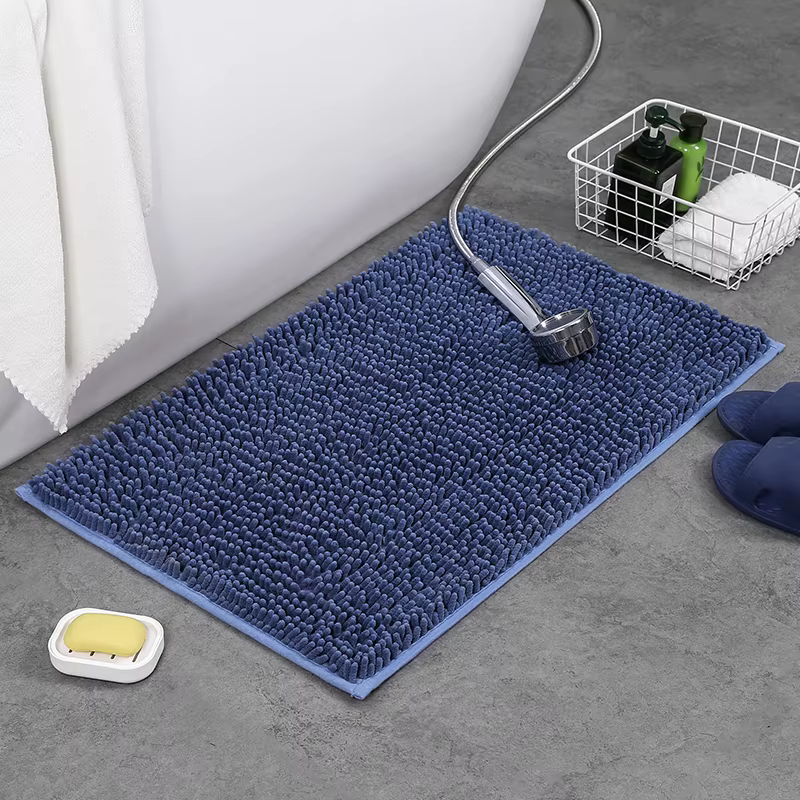 Tapis de bain en Chenille, couverture de bain rectangulaire, doux et moelleux, absorbant, antidérapa