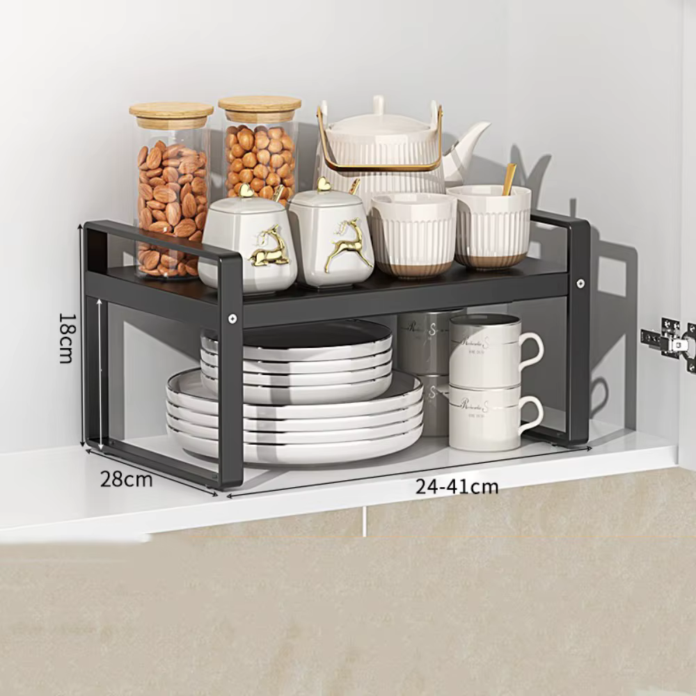 Organisateur de cuisine superposable et réglable, support de rangement extensible pour casseroles, a