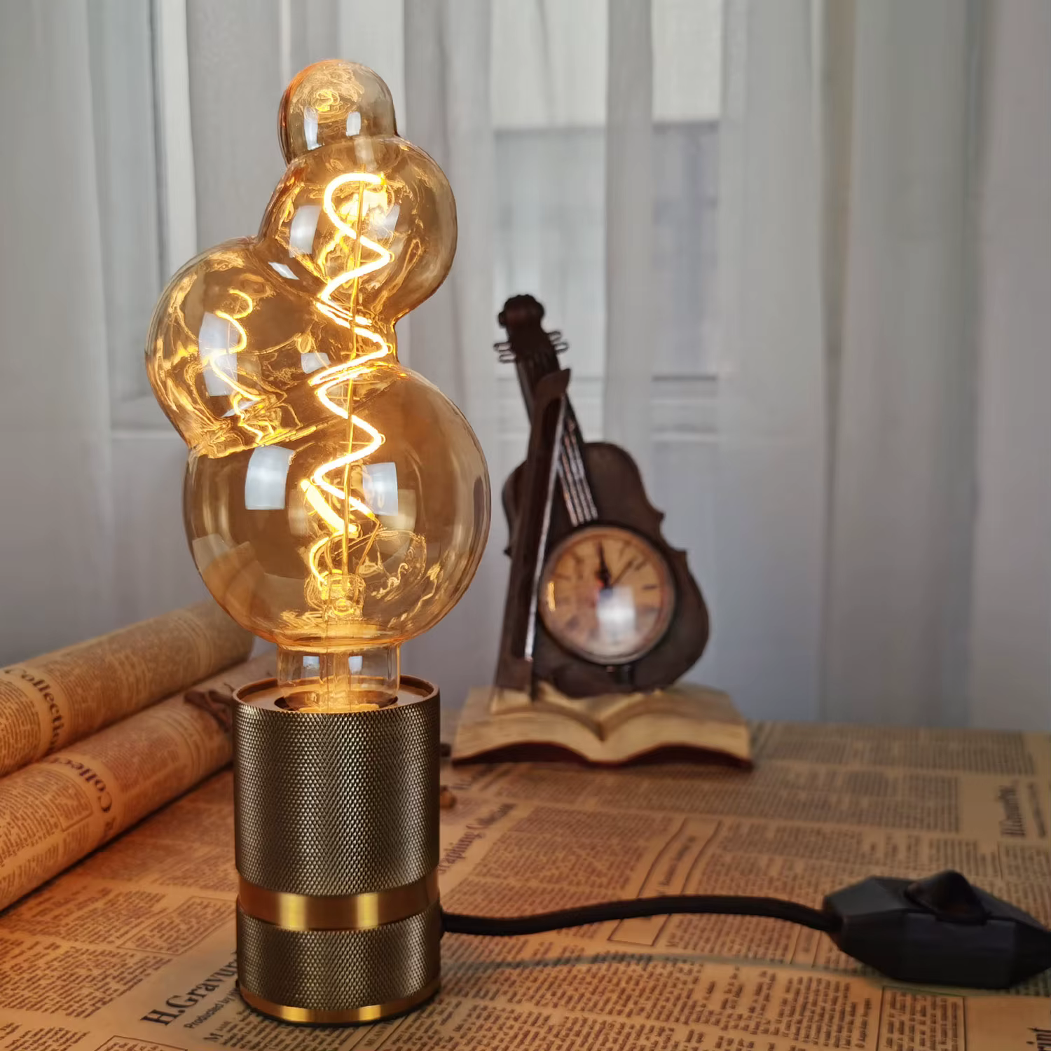 TIANFAN E27 Vintage Edison ampoule Led de forme spéciale Filament Led 4W Dimmable 220-240V ampoule d