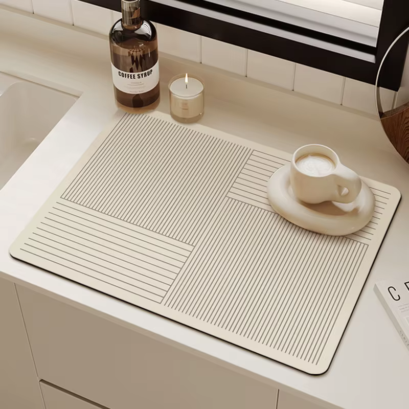 Tapis de Diatomite antidérapant, égouttoir à vaisselle, tapis de vidange de cuisine, tapis de café a