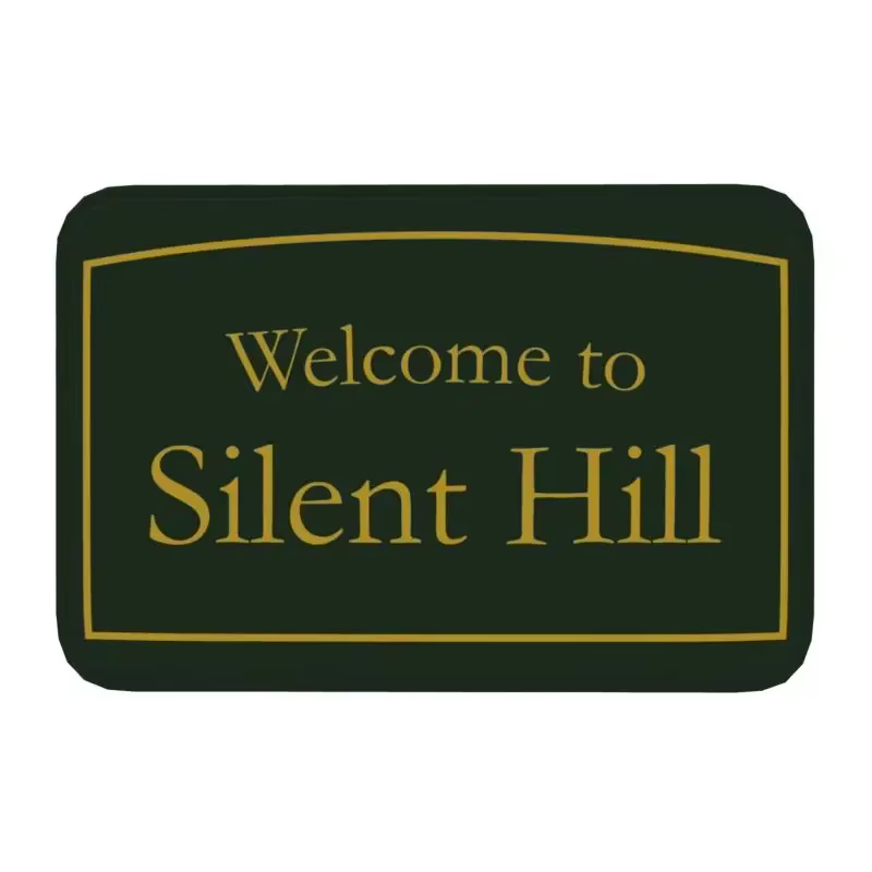 Welcome To Silent Hill-Tapis d'entrée en polymère antidérapant, pour porte d'entrée, décoration de l