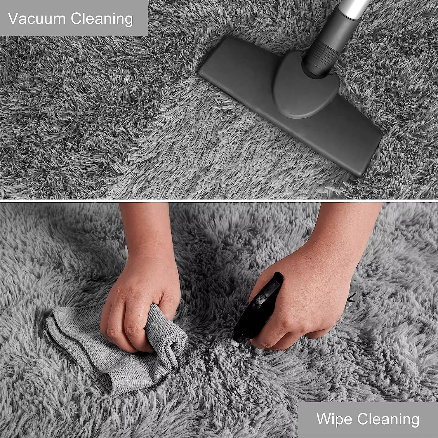 Tapis doux pour chambre à coucher, moelleux, antidérapant, teint par nouage, peluche, doux, Shag, po