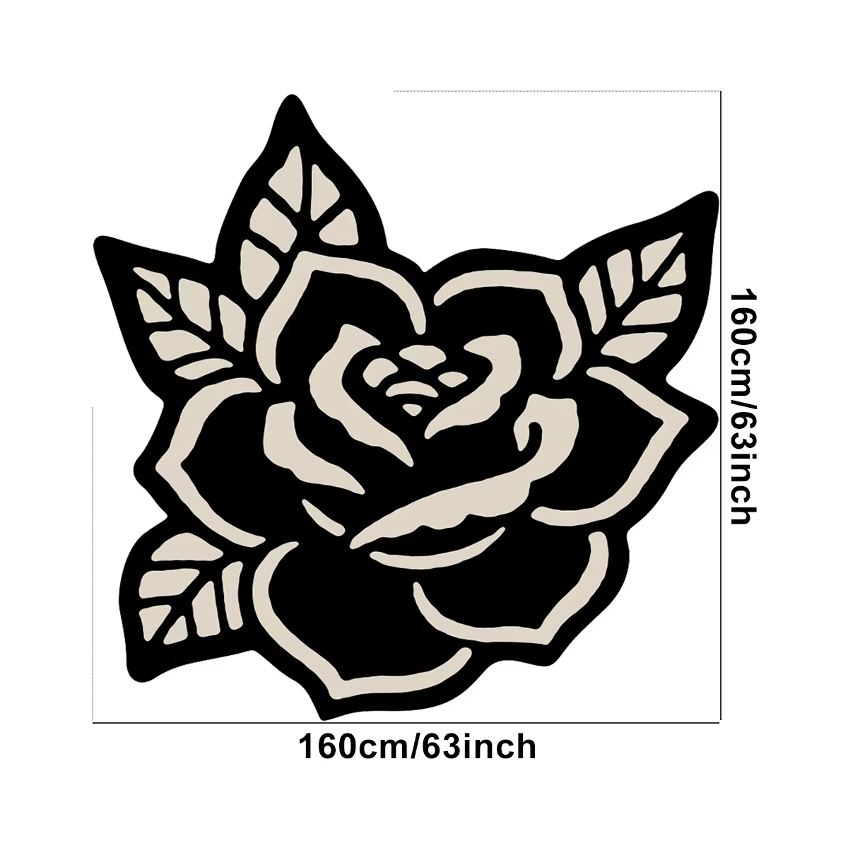 VIKAMA Tapis rose minimaliste noir et blanc, lignes artistiques rétro, tapis pour salon et chambre à