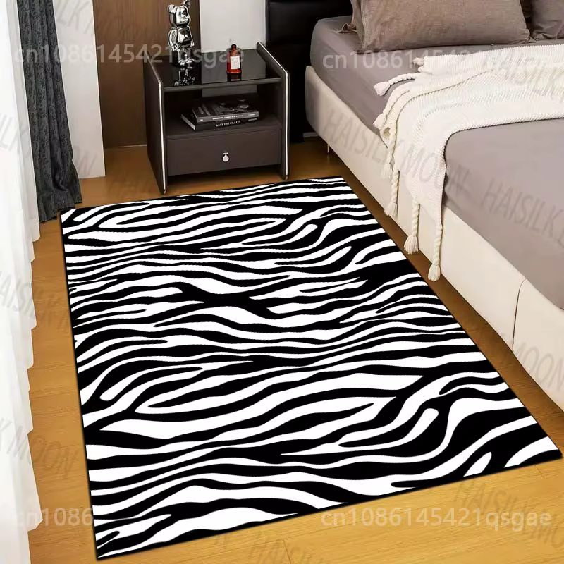 Tapis classique imprimé zèbre, pour salon, chambre à coucher, canapé, décoration de maison, tapis de