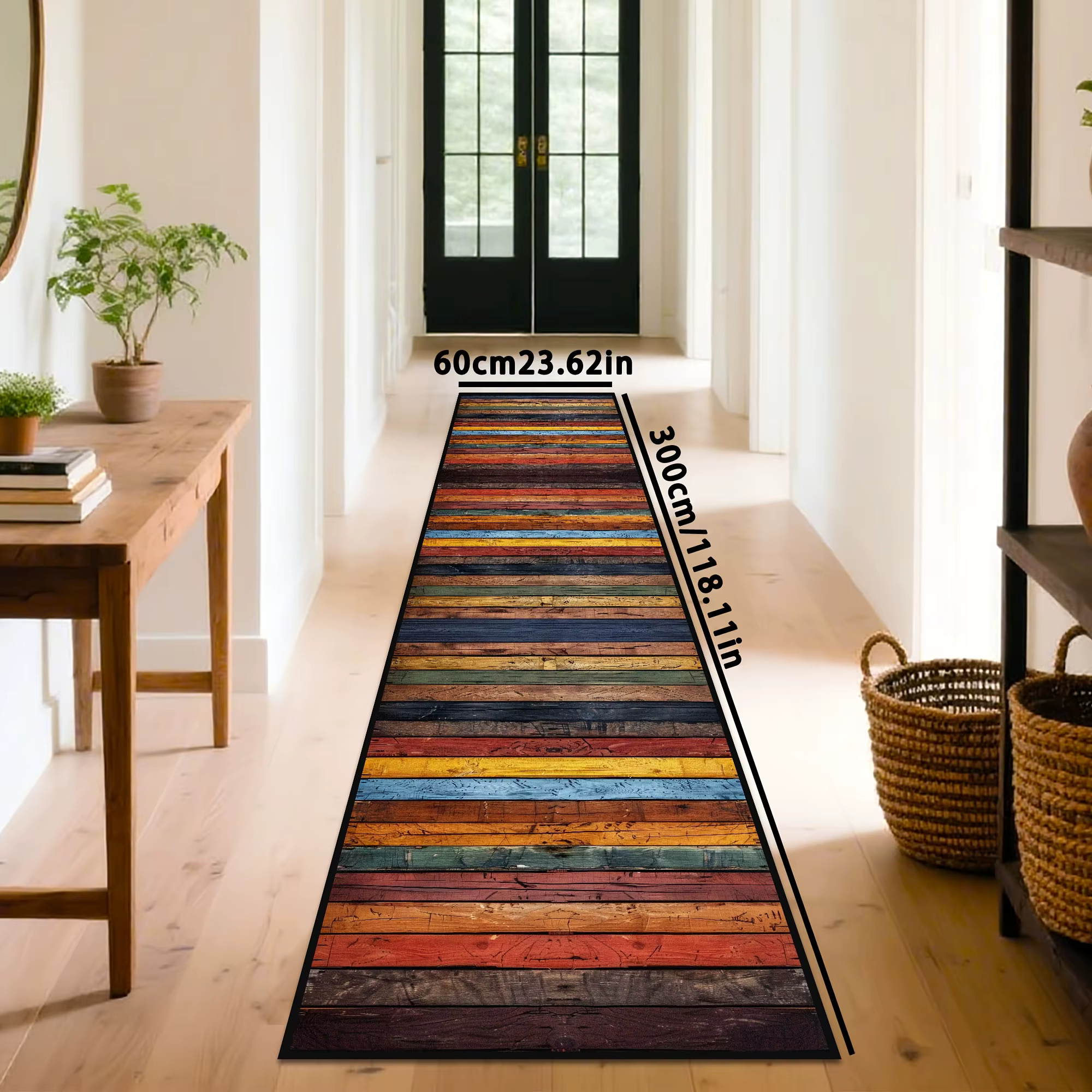 VIKAMA Tapis de couloir lavable en machine