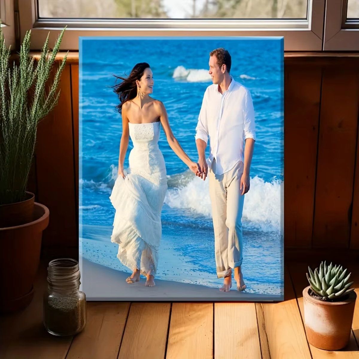 Toile d'art photo personnalisée — Décoration murale exquise pour salons et chambres à coucher — Le cadeau personnalisé idéal pour les occasions spéciales