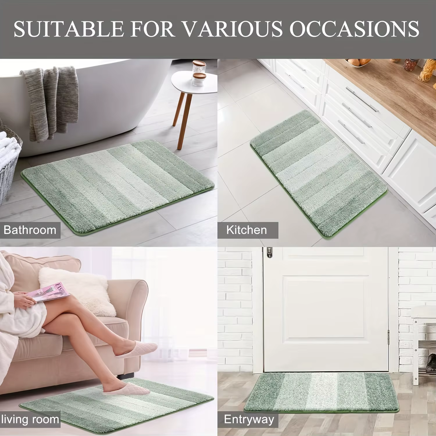 Tapis de Luxe Antidérapant Ultra Absorbant l'Eau