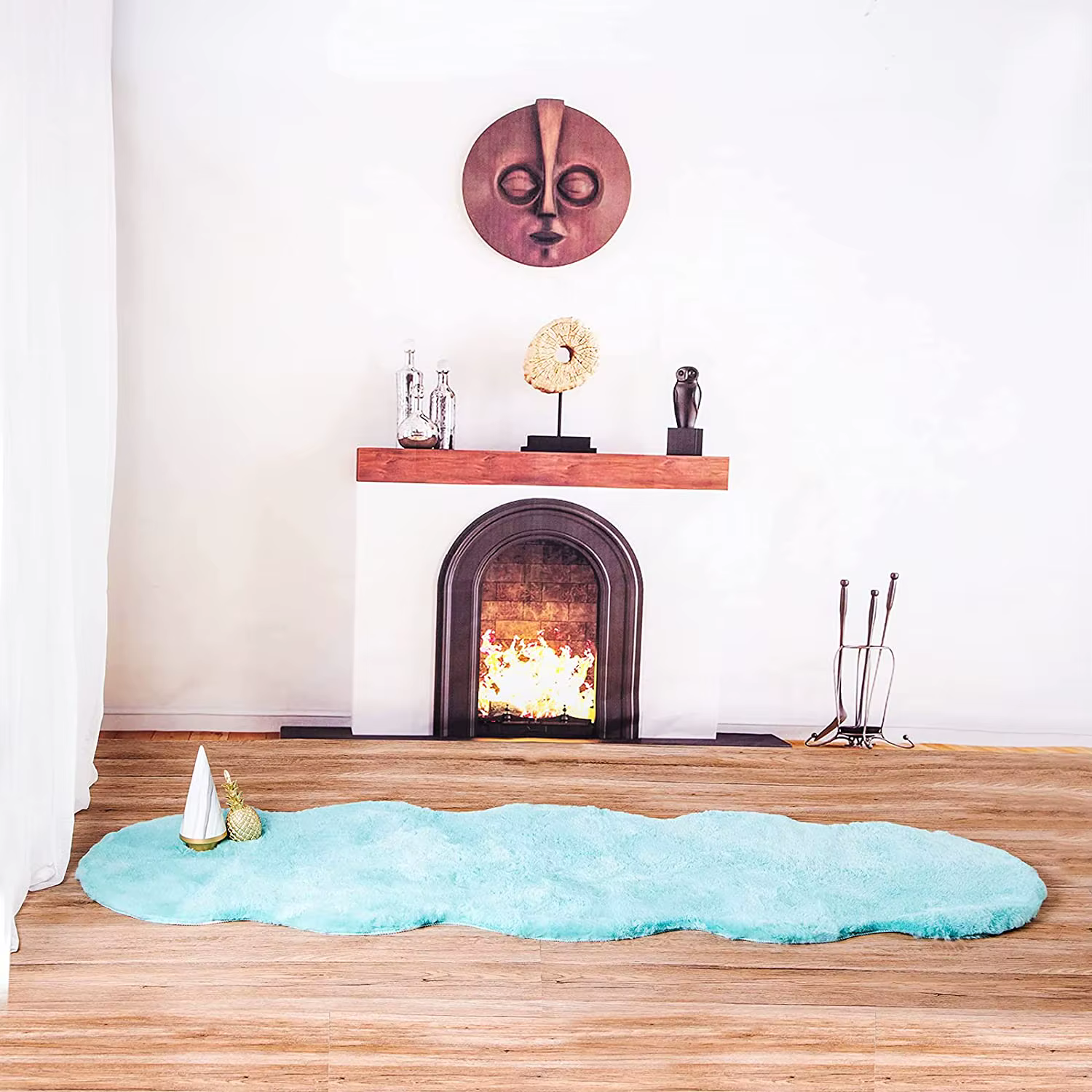 Tapis en fausse fourrure de lapin Ultra doux