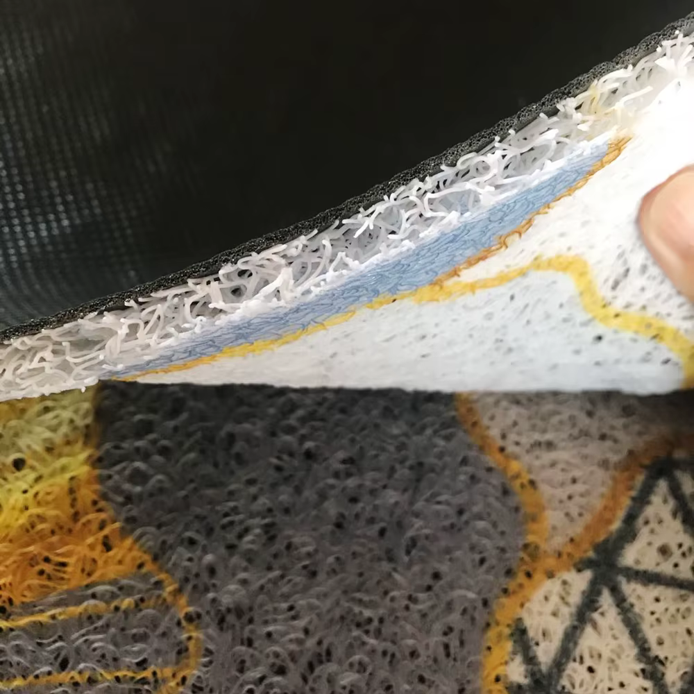 Tapis lavable en caoutchouc, antidérapant, pour couloir, paillasson ondulé, imperméable, facile à nettoyer, pour entrée, résistant à la saleté