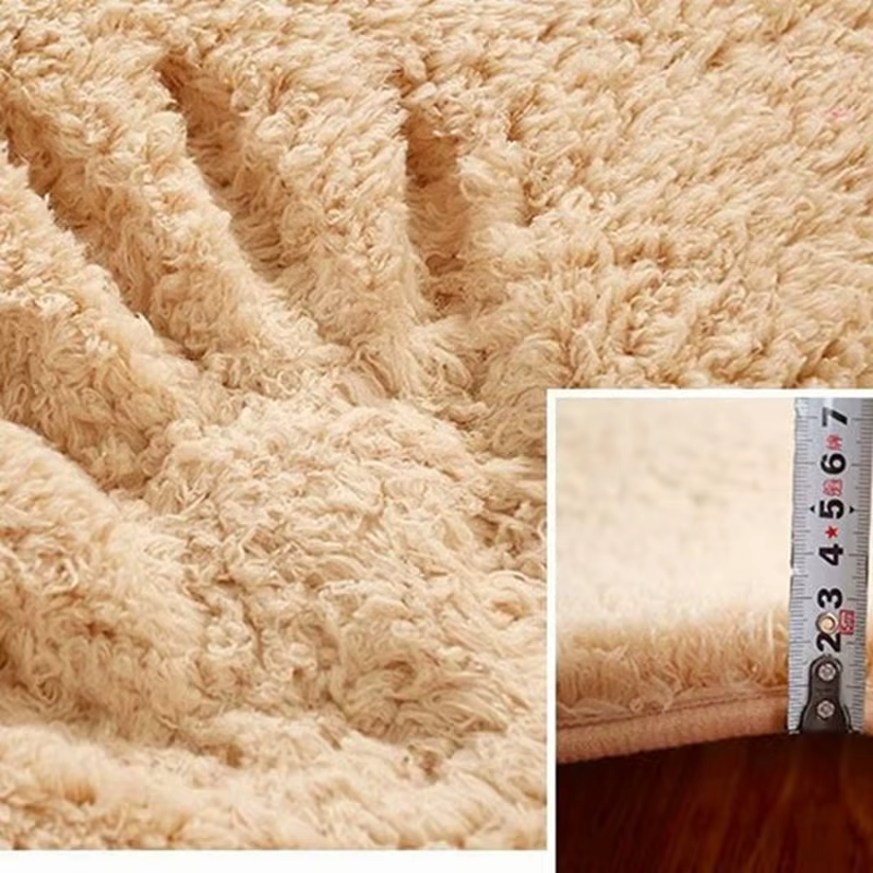 Tapis rond moelleux nordique pour chambre à coucher