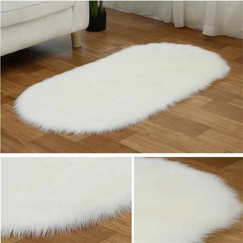 Couverture rouge fausse fourrure Imitation laine tapis sol couleur Pure
