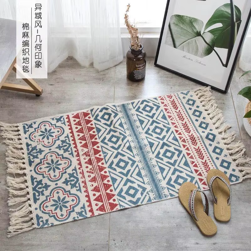 Tapis en lin de coton turc