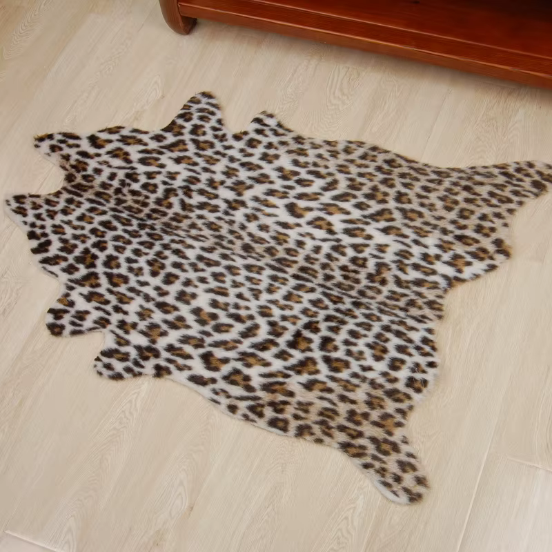 Tapis en simili cuir de style vache