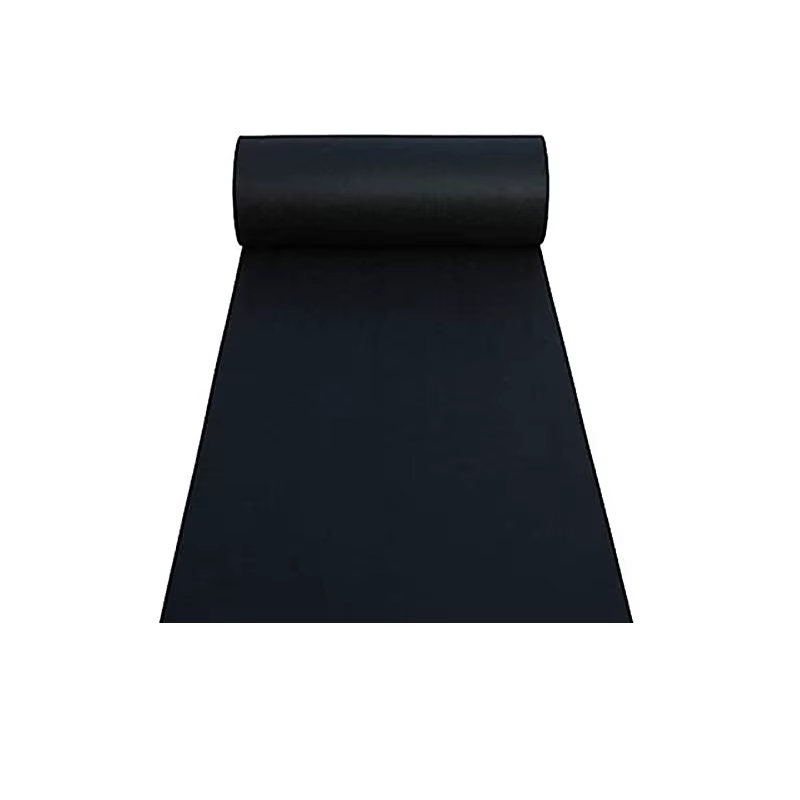Tapis noir anti-dérapant tapis de mariage allée coureur événement fête cérémonie funéraire Festival allée coureur décoration longueur personnalisée