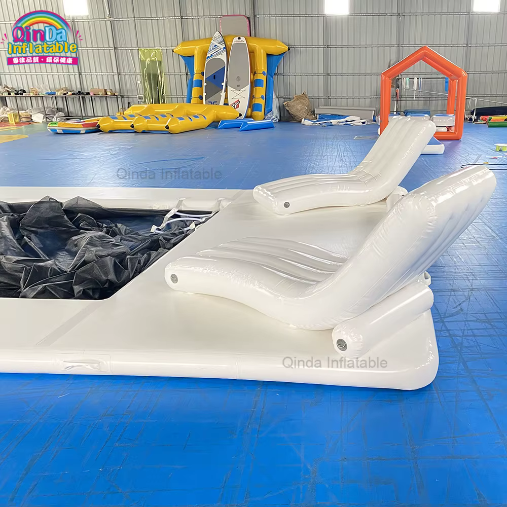 Piscine gonflable faite sur commande de yacht avec la chaise