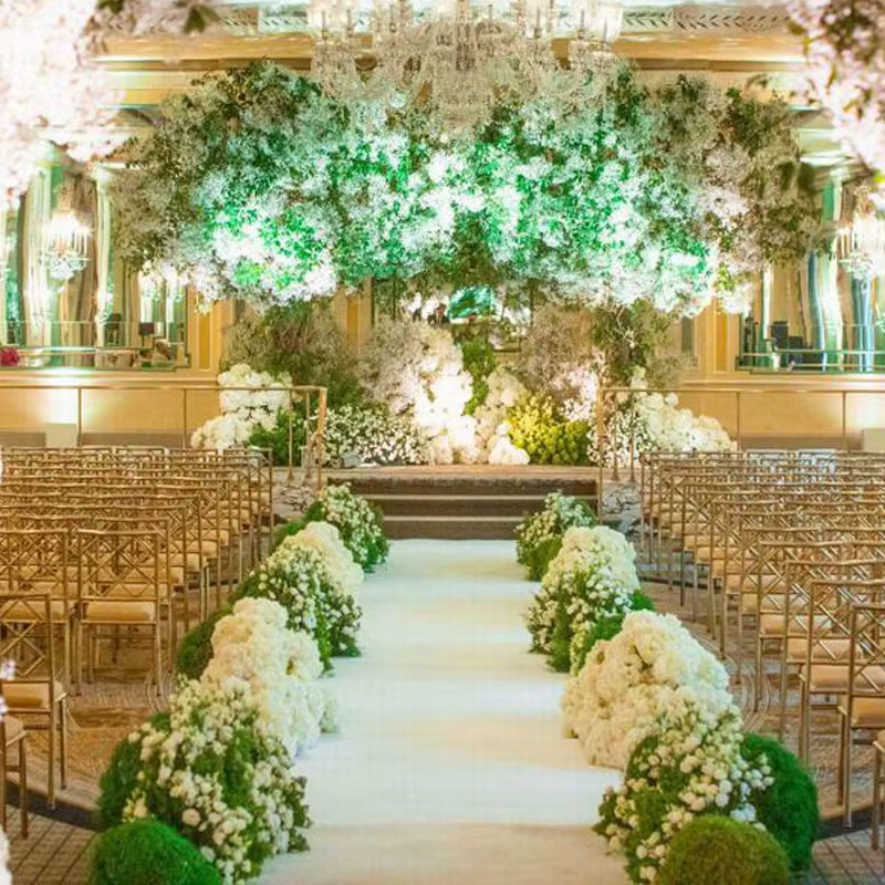 Tapis blanc personnalisé pour allée de mariage