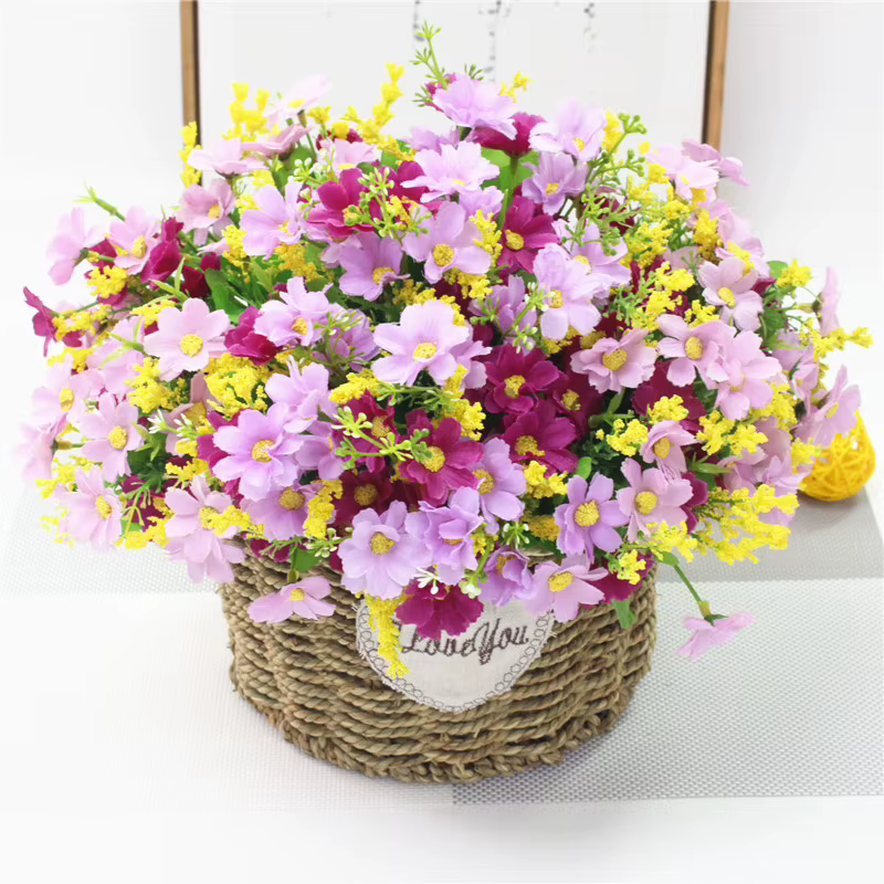 Interrupteur bouquet de fleurs artificielles