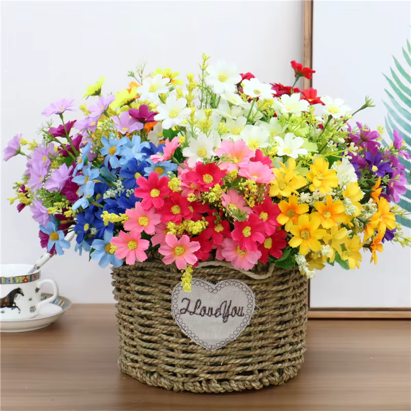 Interrupteur bouquet de fleurs artificielles