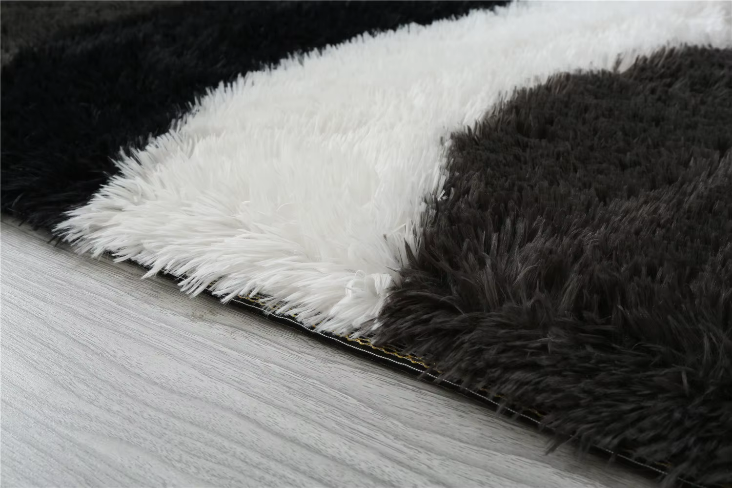 Tapis moelleux en peluche à imprimé léopard moderne