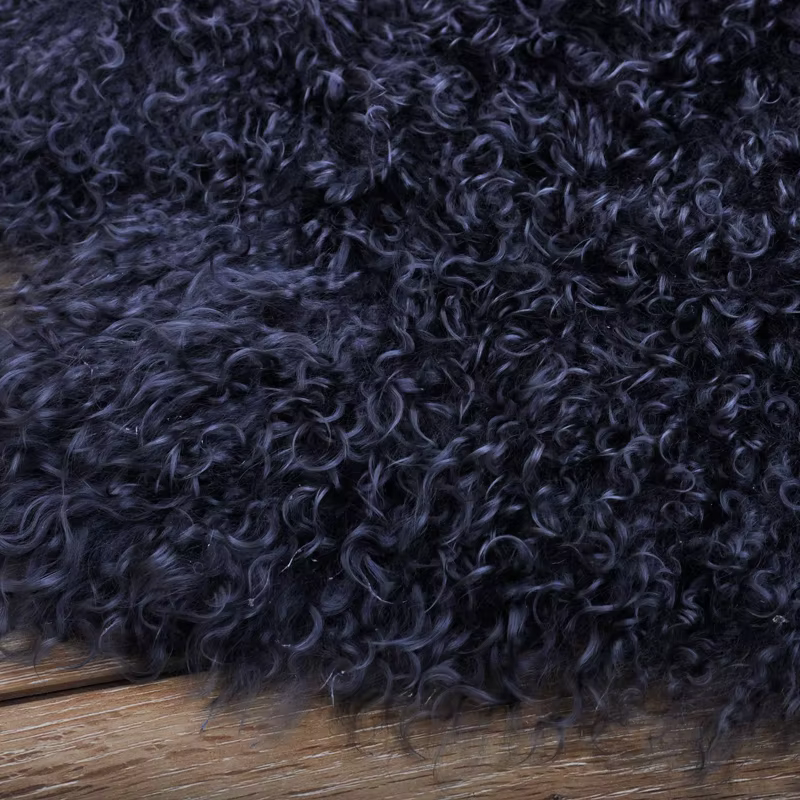 MS.Softex-Tapis en fourrure d'agneau mongol véritable
