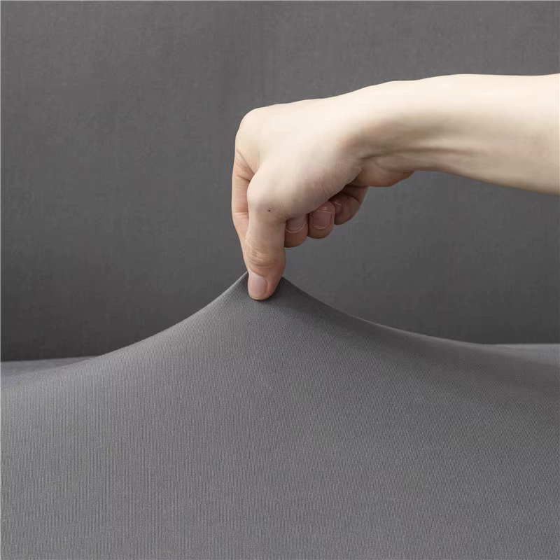 Housses de chaise de bureau en Spandex de couleur grise, housses de protection de siège pour hôtel, Banquet, mariage, taille universelle 1 pièce