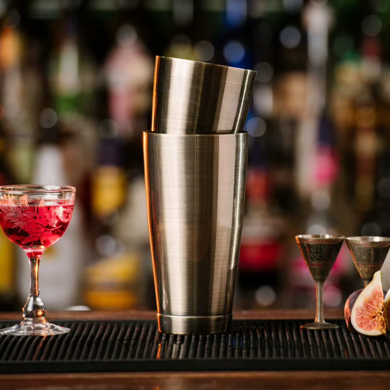 Shaker à cocktail Boston Bar en acier inoxydable : ensemble de 2 pièces : 18 oz non pondéré et 28 oz