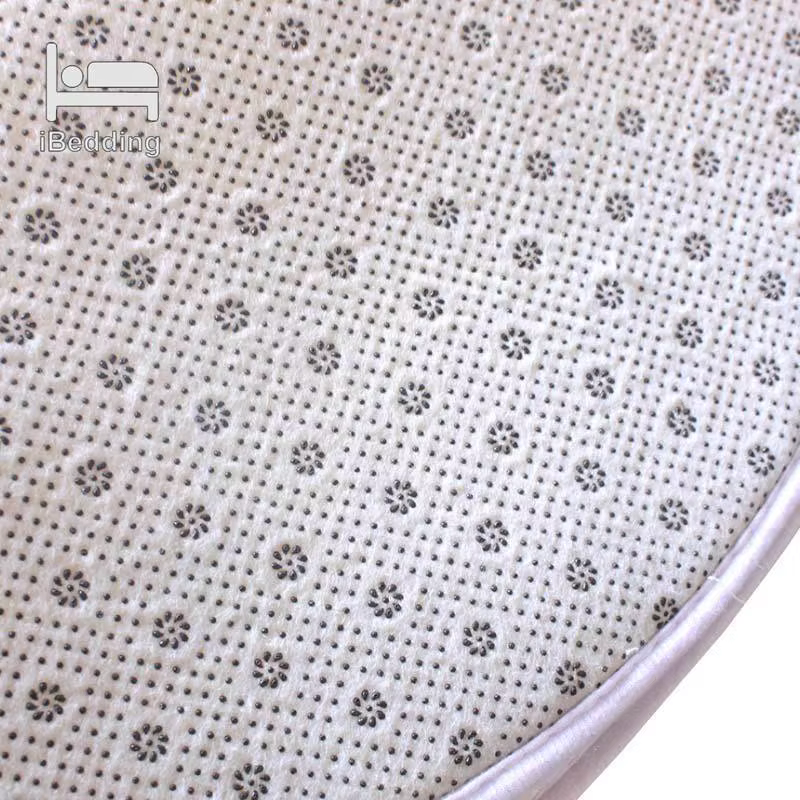 Tapis rond personnalisé en velours de corail imprimé