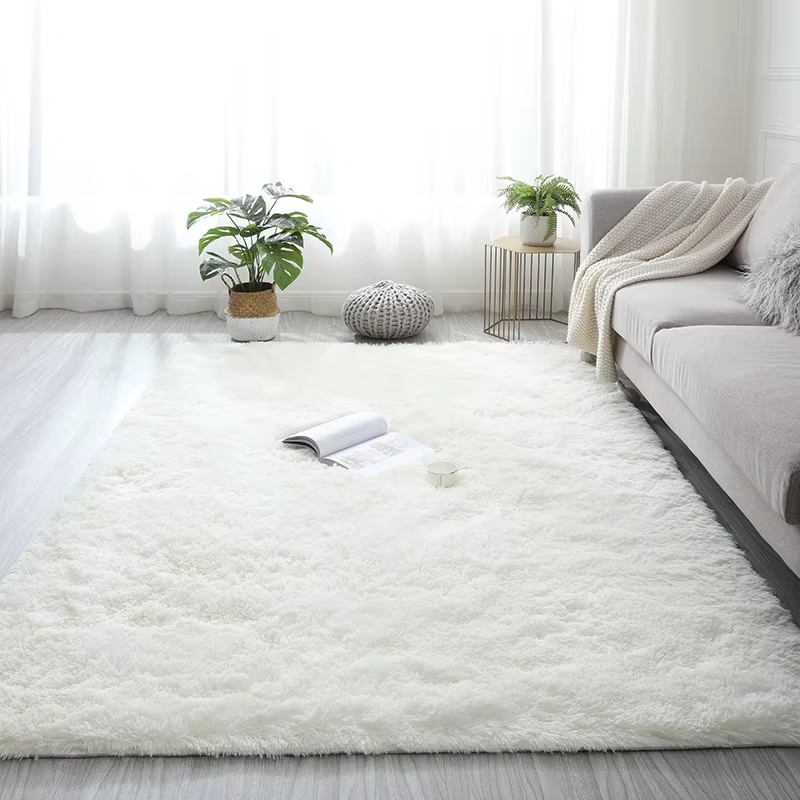 Tapis en peluche adapté au salon