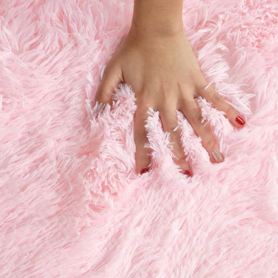 Tapis rond moelleux lea pour salon